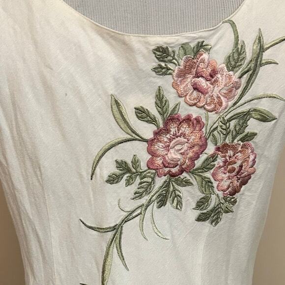 Women's Plaza South Vintage Floral Embroidered Dress –  10P - Picture 7 of 9